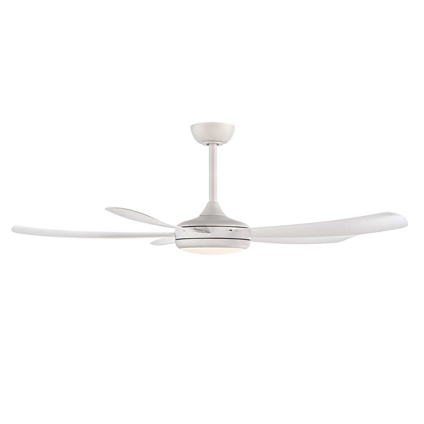 Airstra 52'' 5 Blades Matte White Led indoor & Outdoor DC Ceiling Fan With Wall Control
