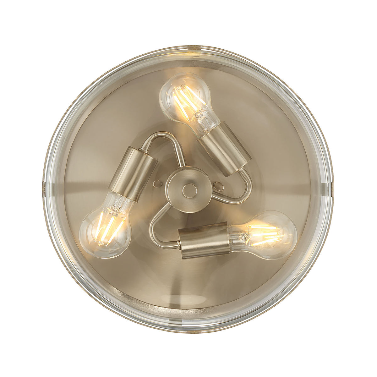 6.5'' Lunden Modern Gold 3 Light Flush Mount