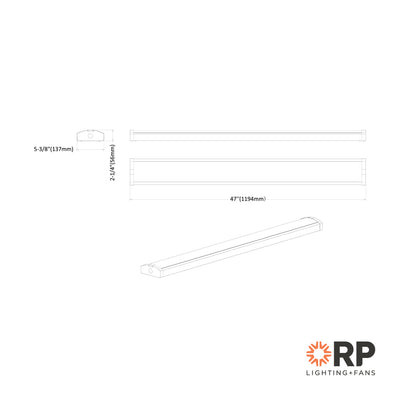4-foot White Wrap Linear Light with 3-CCT Selectable White