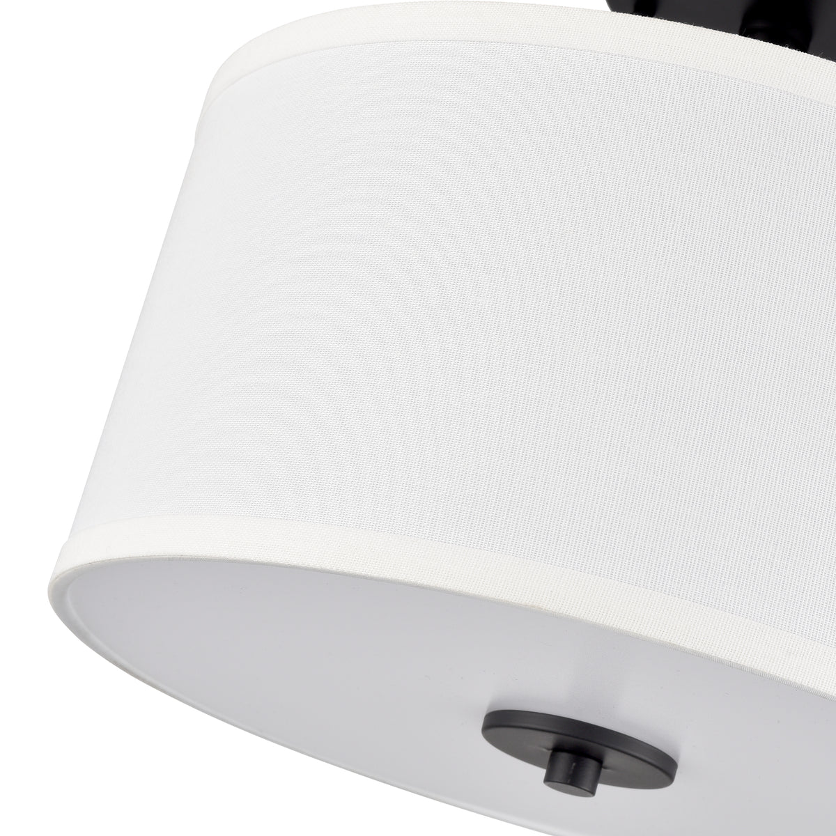 10.5'' Guyten Matte BlackWhite 2 Light Semi-Flush Mount
