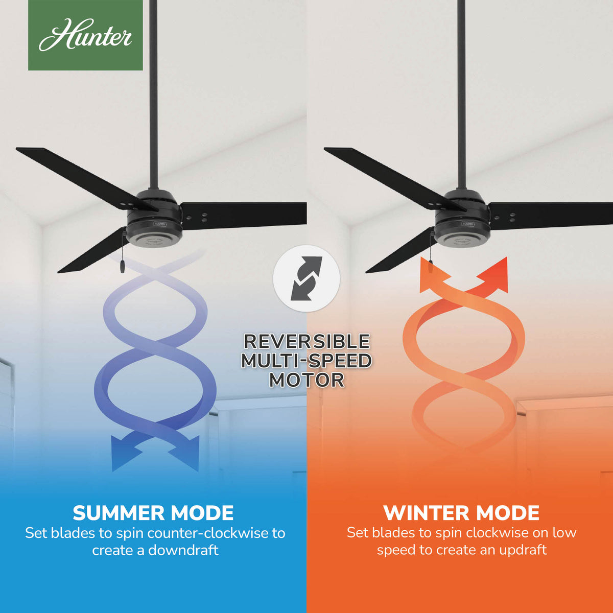 52 inch Cassius Matte Black Damp Rated Ceiling Fan and Pull Chain