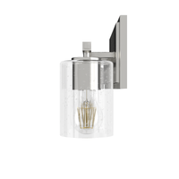 Kerrison 12-inch 3-light Brushed Nickel Vanity Light with Seeded Glass