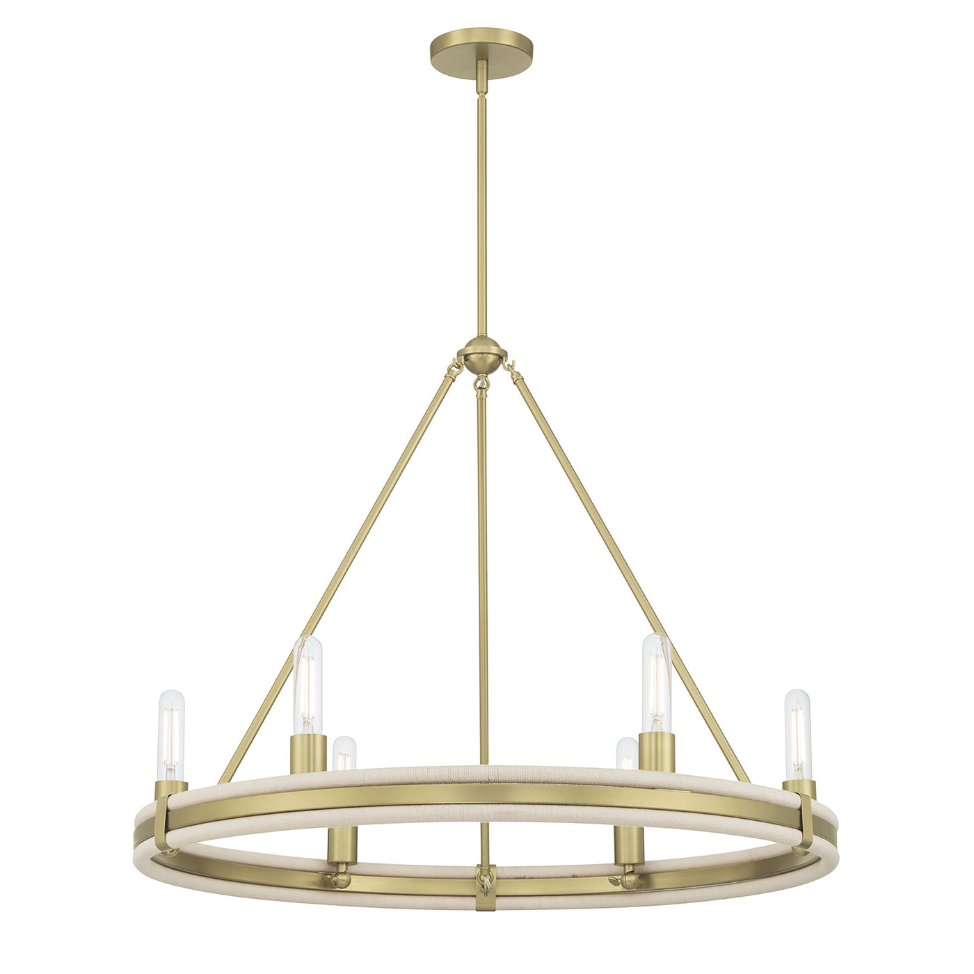 25.5'' Rovessa Vintage Brass 6 Light Chandelier