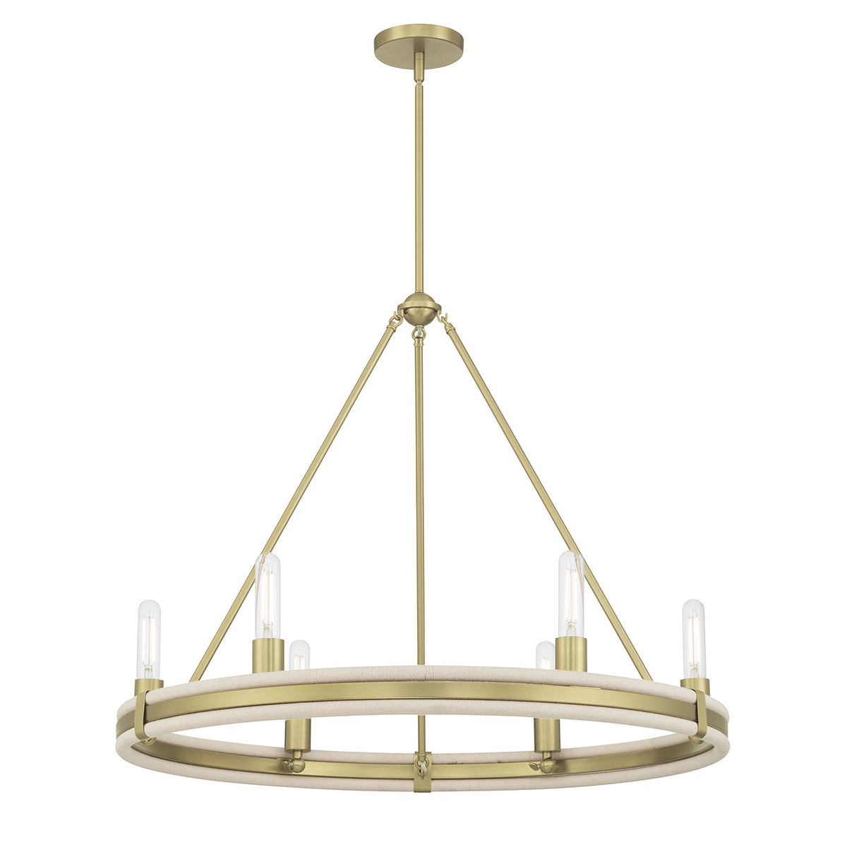 25.5'' Rovessa Vintage Brass 6 Light Chandelier