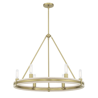 25.5'' Rovessa Vintage Brass 6 Light Chandelier