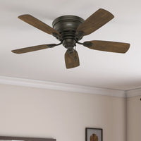 42 inch Low Profile New Bronze Low Profile Ceiling Fan and Pull Chain