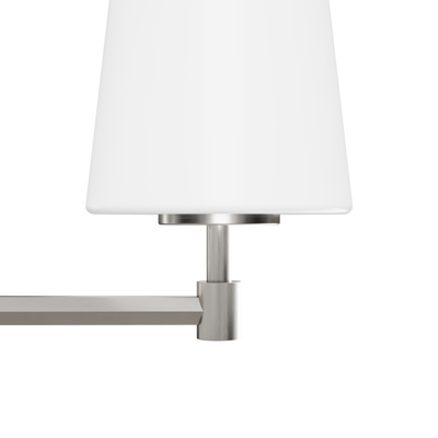 Nolita 24.75-inch 3-light Brushed Nickel Vanity Light with Cased White Glass