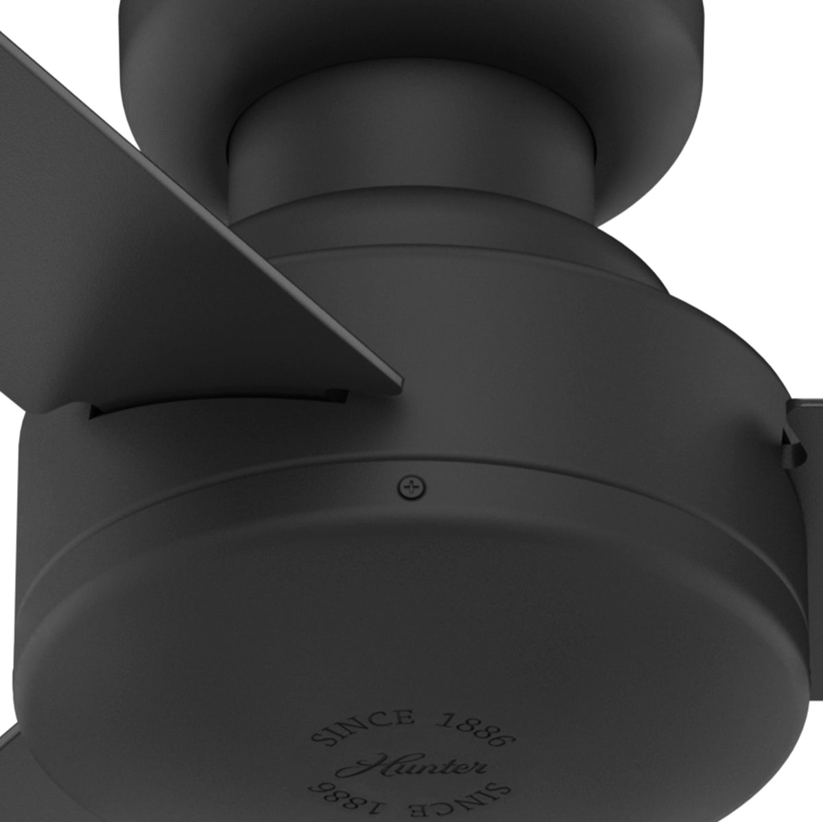 52 inch Presto Matte Black Low Profile Ceiling Fan and Wall Control