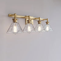 34.75'' Barlon Vintage Brass 4 Light Bath Vanity
