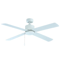 52 Inch Aldea AC White Indoor Ceiling Fan 4-Blade Reversible