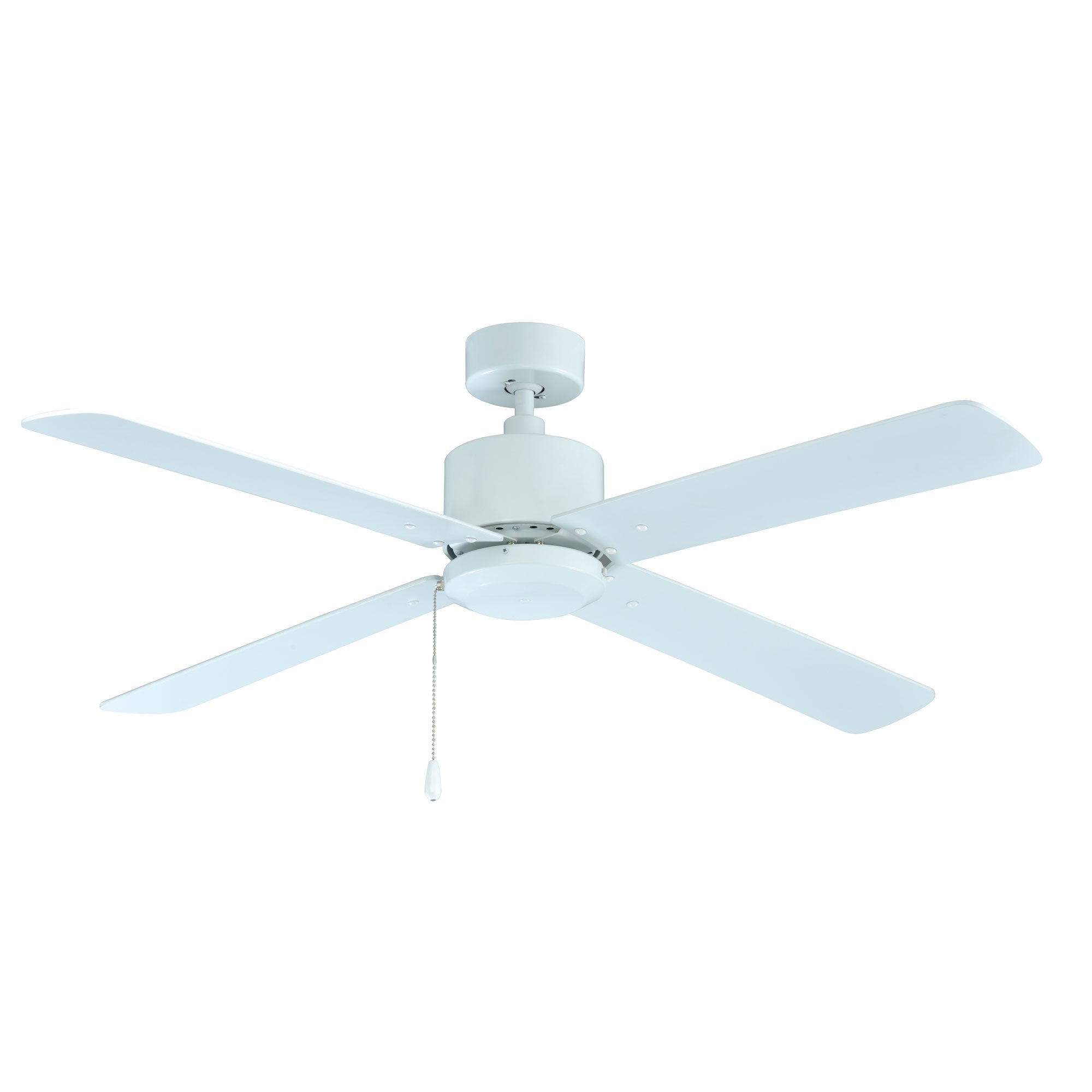 52 Inch Aldea AC White Indoor Ceiling Fan 4-Blade Reversible