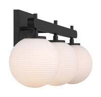 26'' Coretta Matte Black 3 Light Bath Vanity