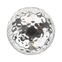 13'' Clarvyn Matte BlackClear Stone Water 2 Light Semi-Flush Mount