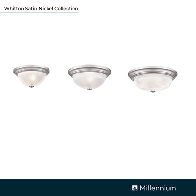 5.5'' Whitton Satin Nickel 2 Light Flush Mount