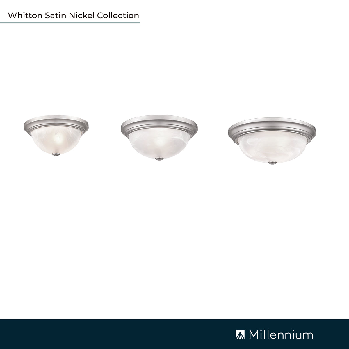 5.75'' Whitton Satin Nickel 2 Light Flush Mount