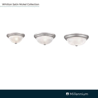 5.5'' Whitton Satin Nickel 3 Light Flush Mount