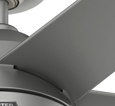 52 inch Skyflow Matte Silver WeatherMax Indoor / Outdoor Ceiling Fan with LED Light Kit and Wall Control