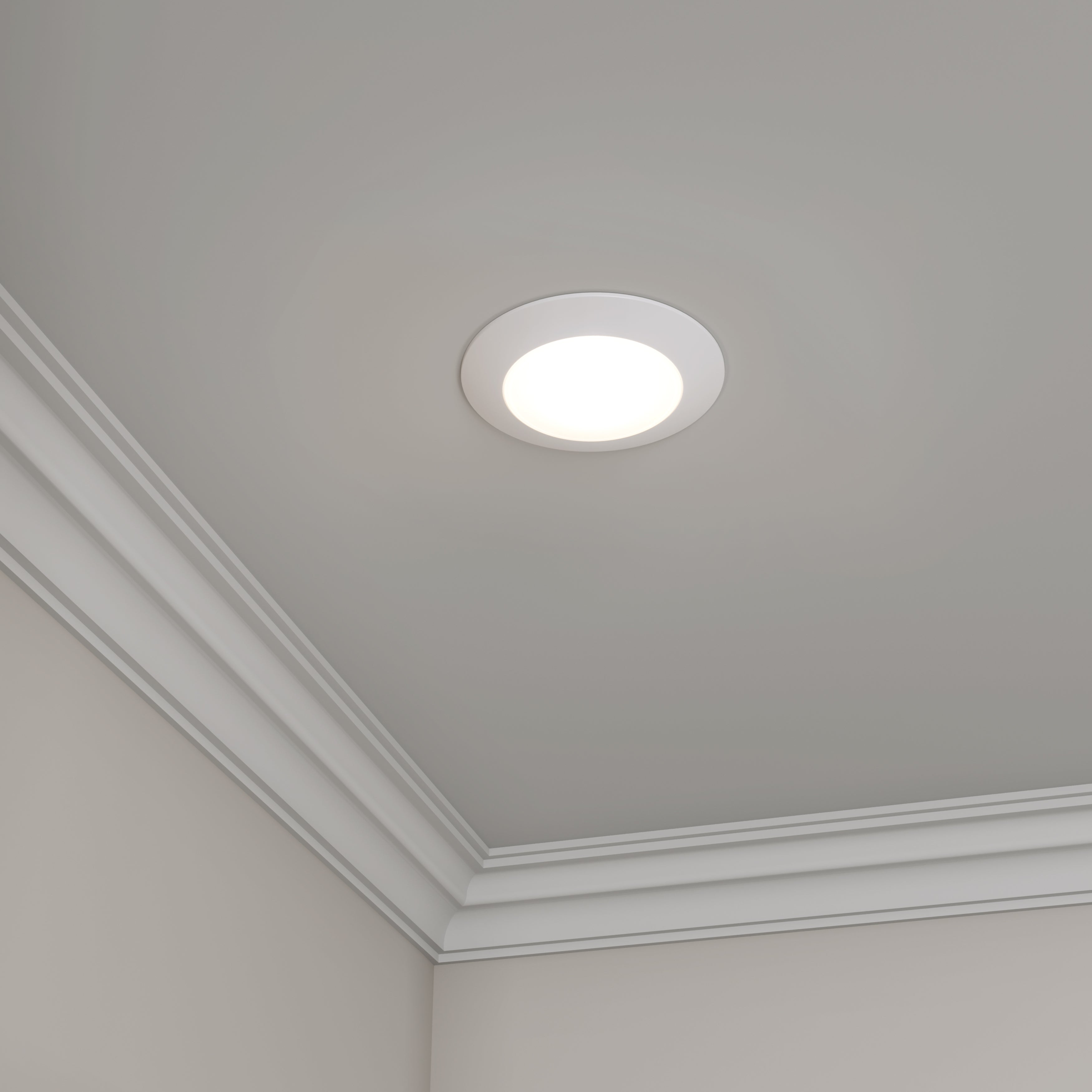 6-inch White Wall Light with 3000K Light