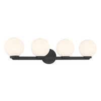 30.25'' Ardeva Matte Black 4 Light Bath Vanity