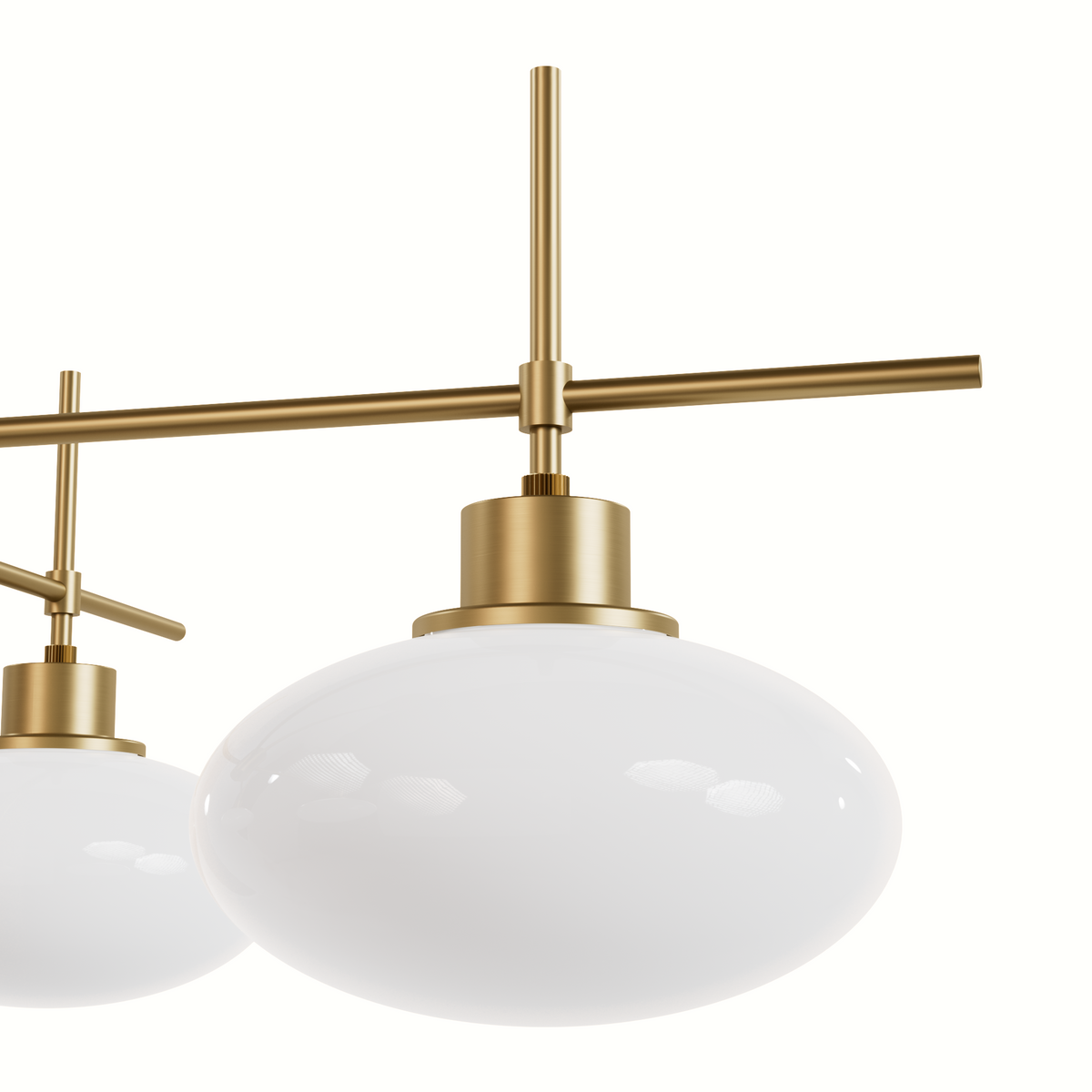 Getty 34-inch 4-light Luxe Gold Chandelier with Cased White Glass