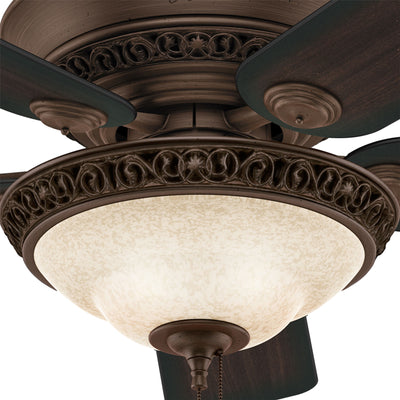 52 inch Italian Countryside P.A. Cocoa Ceiling Fan with LED Light Kit and Pull Chain