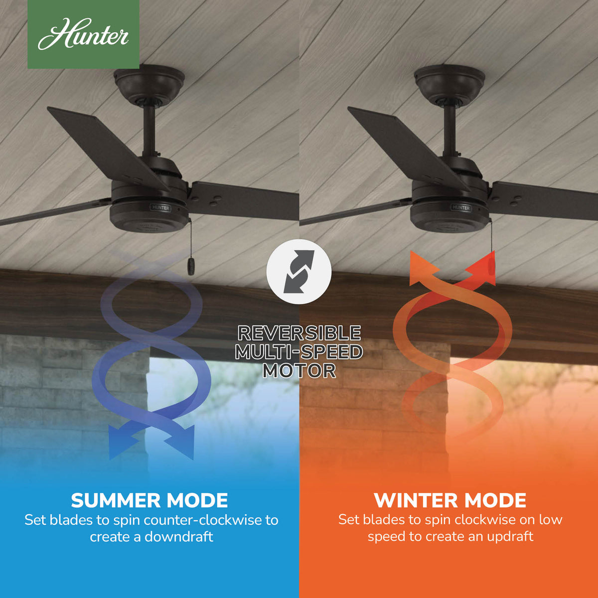 52 inch Cassius Premier Bronze Damp Rated Ceiling Fan and Pull Chain