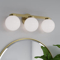 22'' Ardeva Vintage Brass 3 Light Bath Vanity