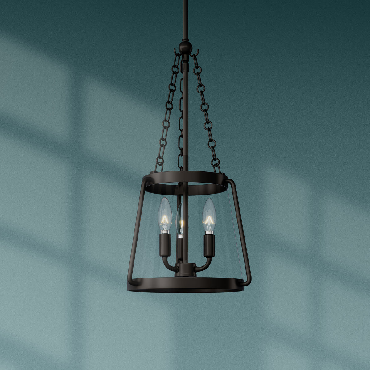 21.75'' Adabella Matte Black 3 Light Pendant