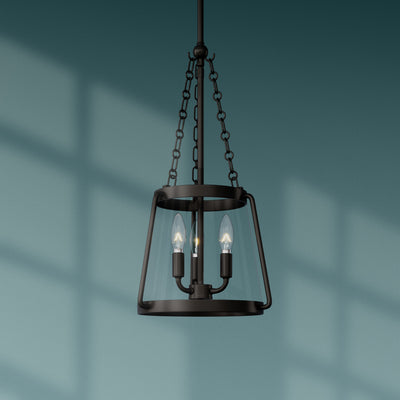 21.75'' Adabella Matte Black 3 Light Pendant