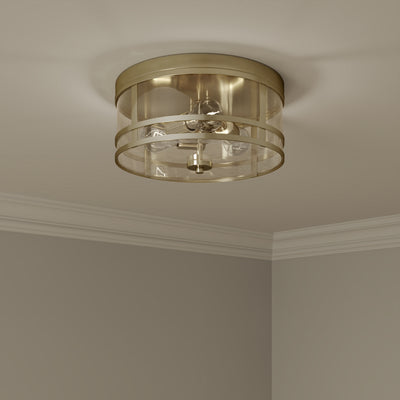 6.5'' Lunden Modern Gold 3 Light Flush Mount