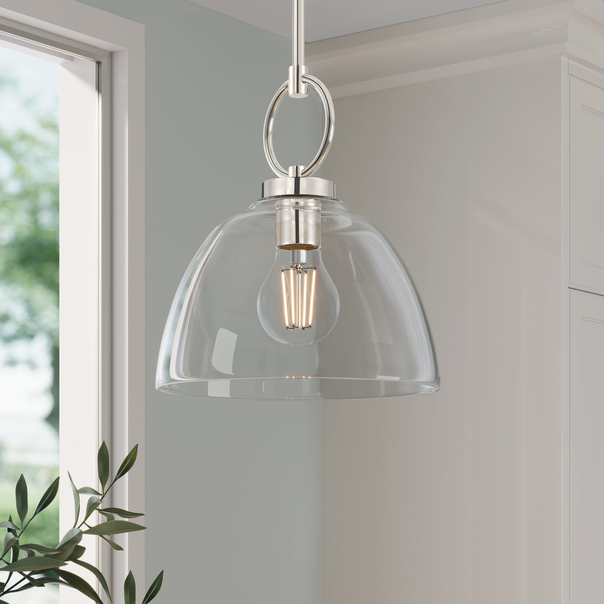 11.5'' Velto Polished Nickel 1 Light Pendant