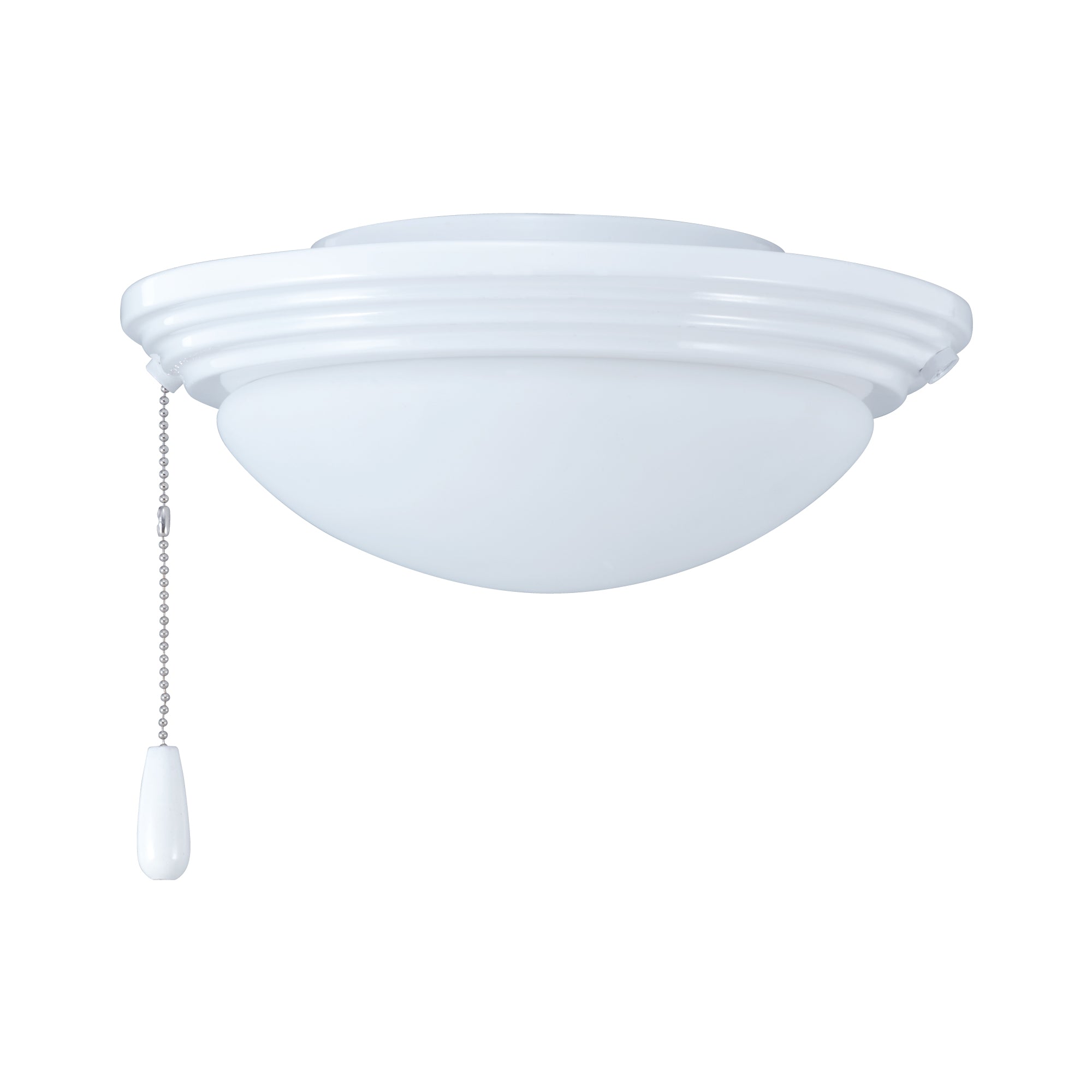 10.75-inch 2-light White Fan Light Kit with Opal Shade