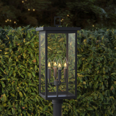 26.25'' Barkeley Powder Coated Black 4 Light Post Lantern