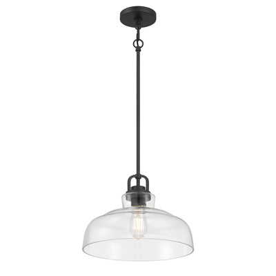 10'' Clarien Matte Black 1 Light Pendant