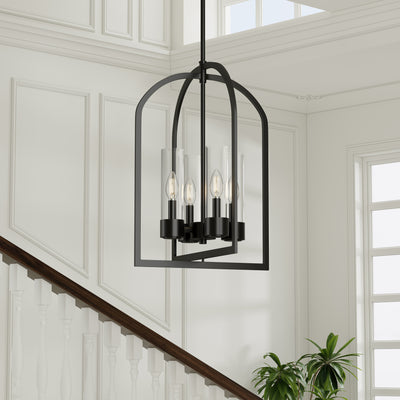 19.5'' Evandrel Matte Black 4 Light Pendant