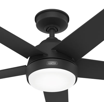 52 inch Skyflow Matte Black WeatherMax Indoor / Outdoor Ceiling Fan with LED Light Kit and Wall Control