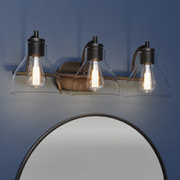 25.25'' Knightsdale Matte Black 3 Light Bath Vanity