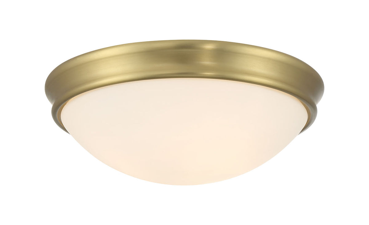 5'' Baumann Vintage Brass 3 Light Flush Mount
