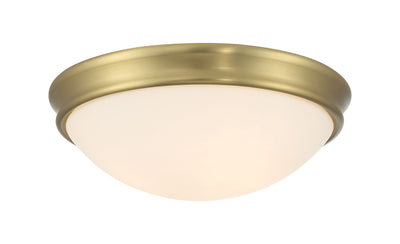5'' Baumann Vintage Brass 3 Light Flush Mount