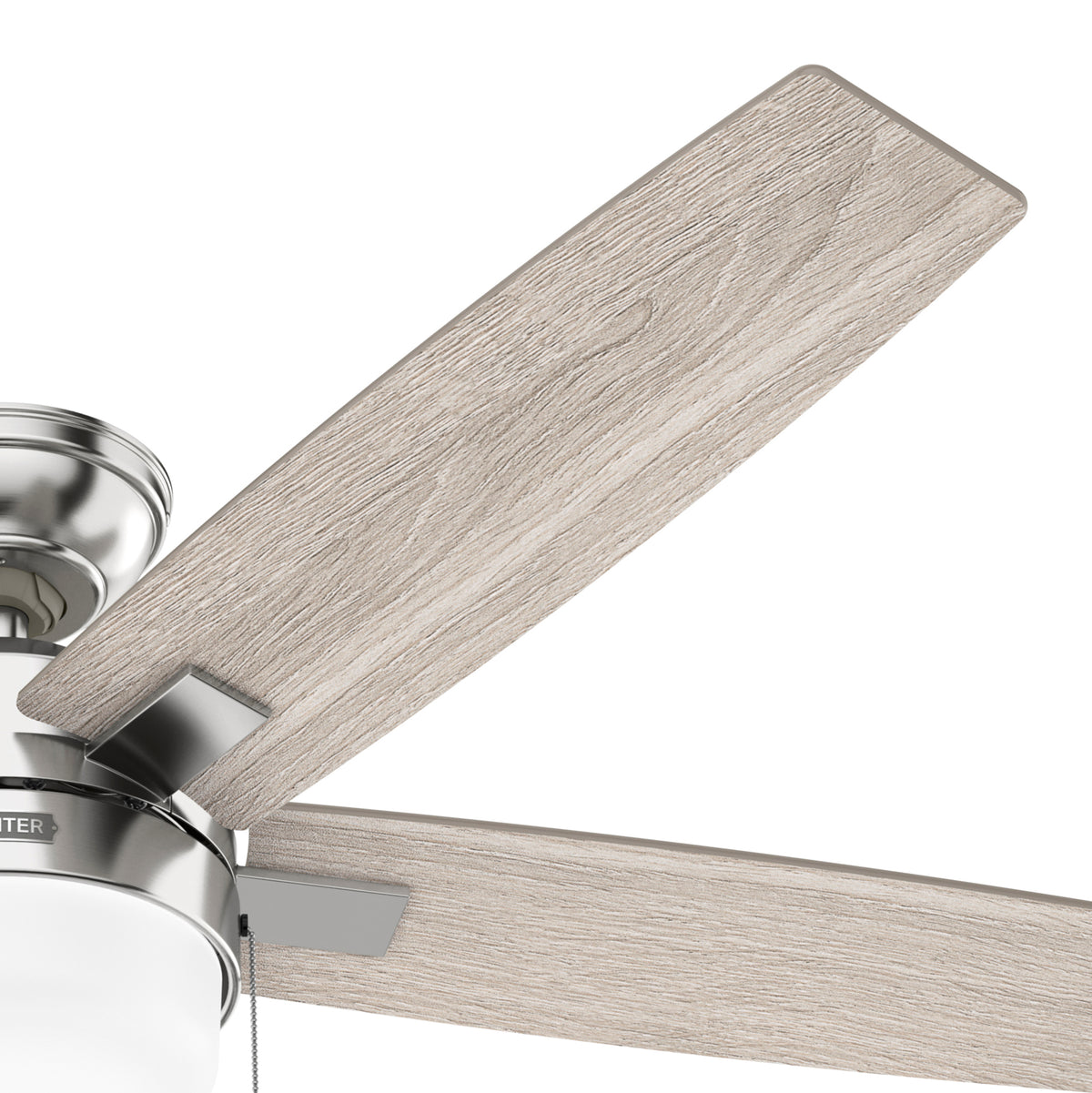 52 inch Anisten Brushed Nickel Ceiling Fan with LED Light Kit and Pull Chain