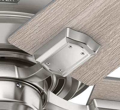 44 inch Crystal Peak Brushed Nickel Ceiling Fan with LED Light Kit and Pull Chain
