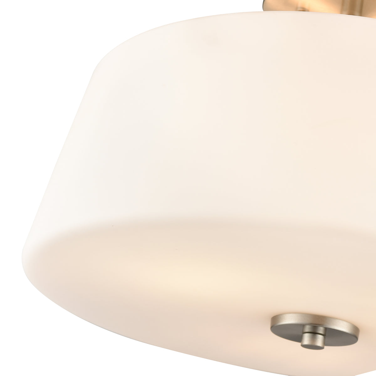 11.25'' Laphia Brushed NickelEtched Opal 3 Light Semi-Flush Mount