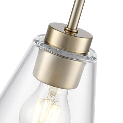 5.75-inch Strayhan Modern Gold 1-Light Clear Glass Pendant Light