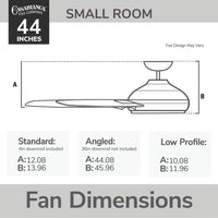 Casablanca 44 inch Wisp Fresh White LED Ceiling Fan Handheld Remote
