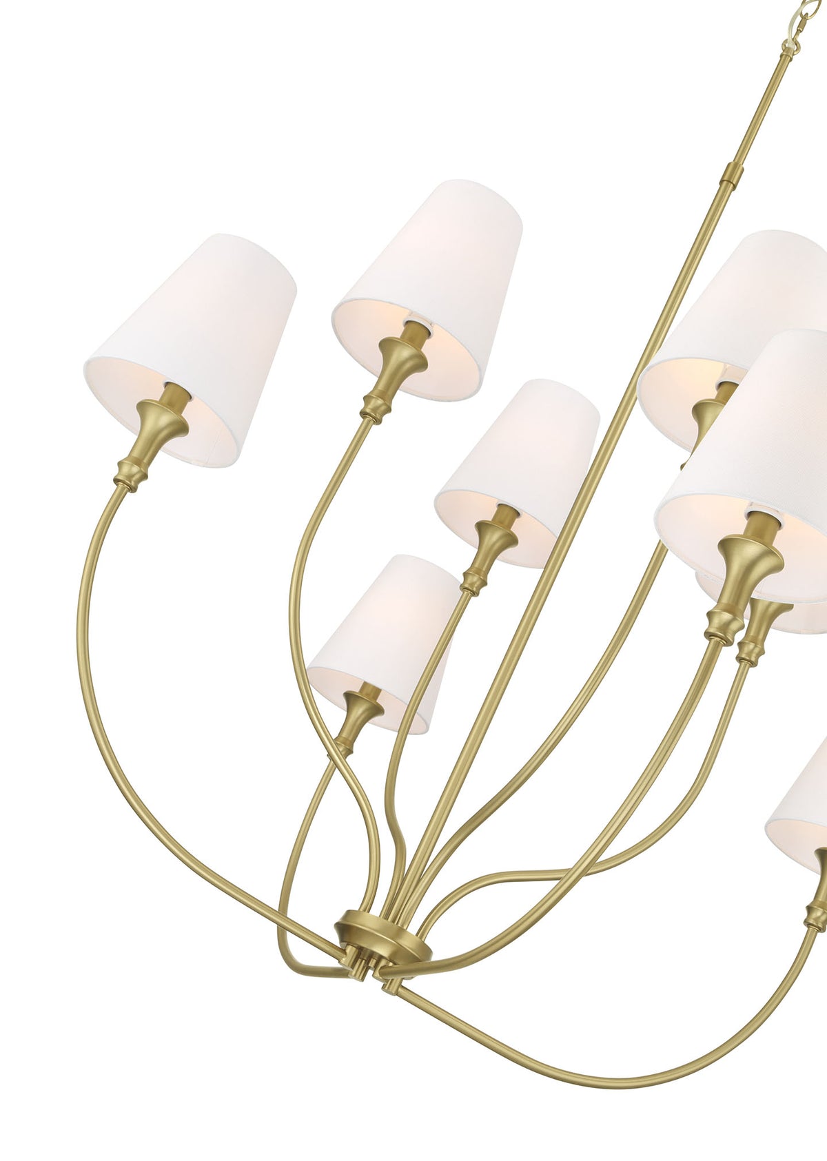 38.25'' Mairbourne Vintage Brass 8 Light Chandelier