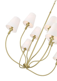38.25'' Mairbourne Vintage Brass 8 Light Chandelier