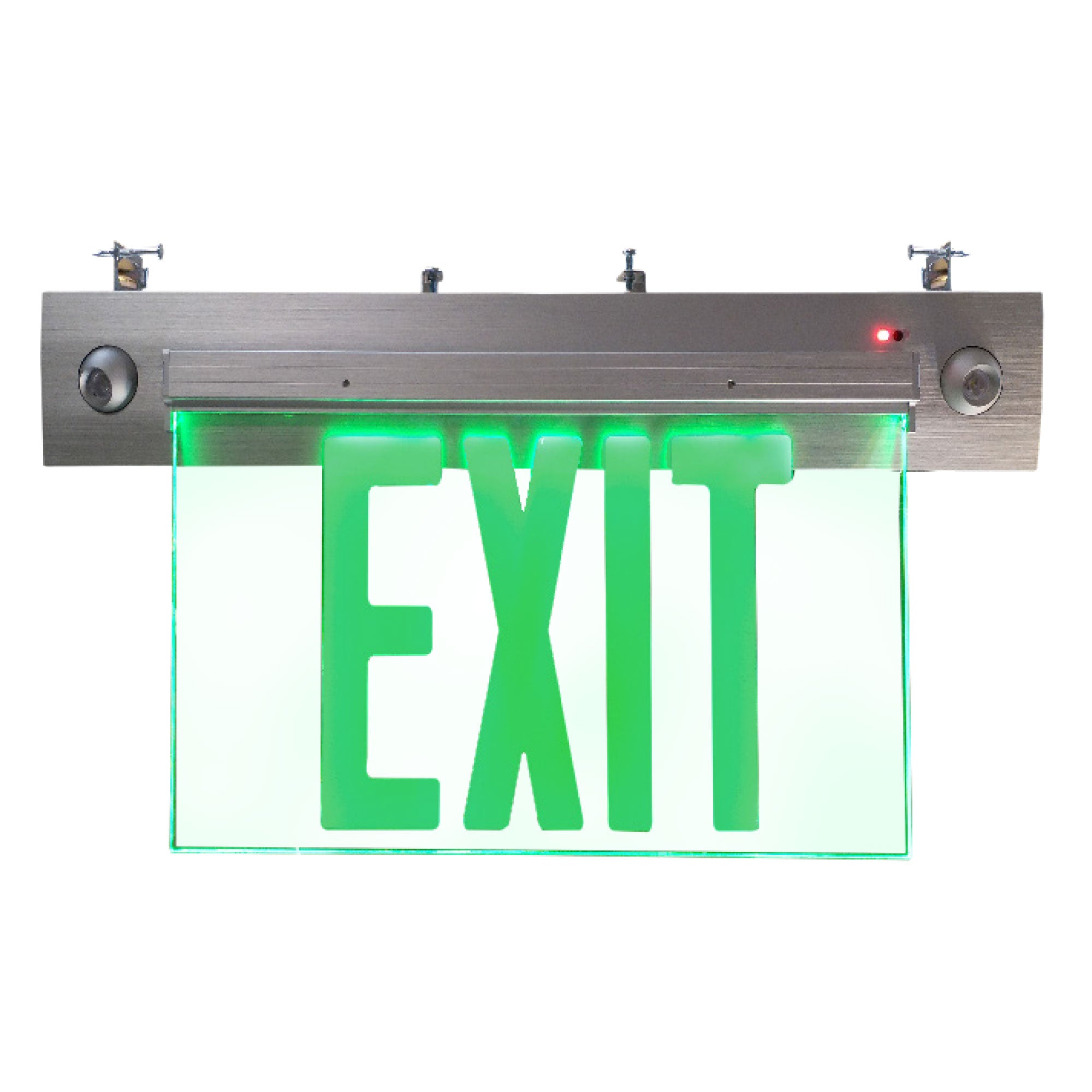 16.75-inch Green Exit and Emergency Combo Light with 4.6W Output