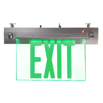 16.75-inch Green Exit and Emergency Combo Light with 4.6W Output