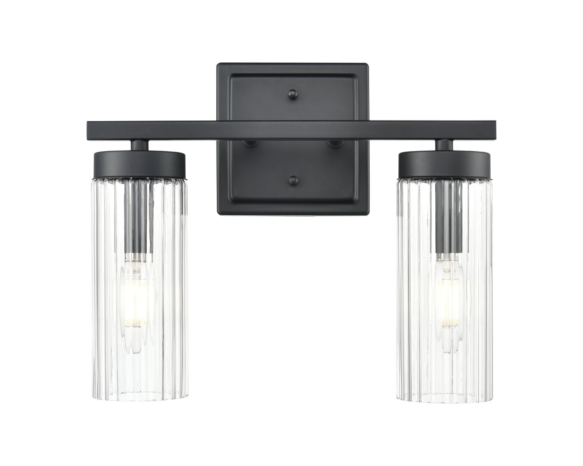 12.5'' Iversen Matte Black 2 Light Bath Vanity