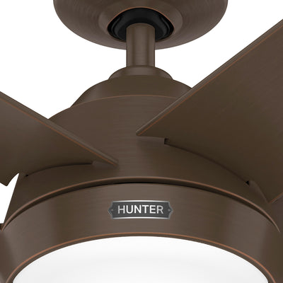 52 inch Skyflow Matte Bronze WeatherMax Indoor / Outdoor Ceiling Fan with LED Light Kit and Wall Control